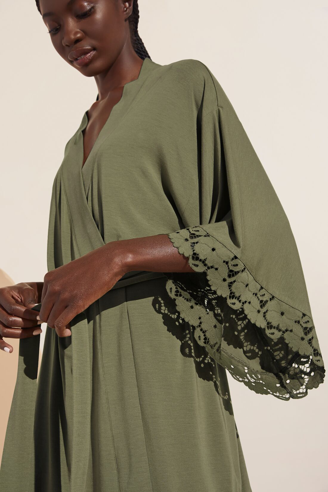Naya Tencel Modal Robe - Olive